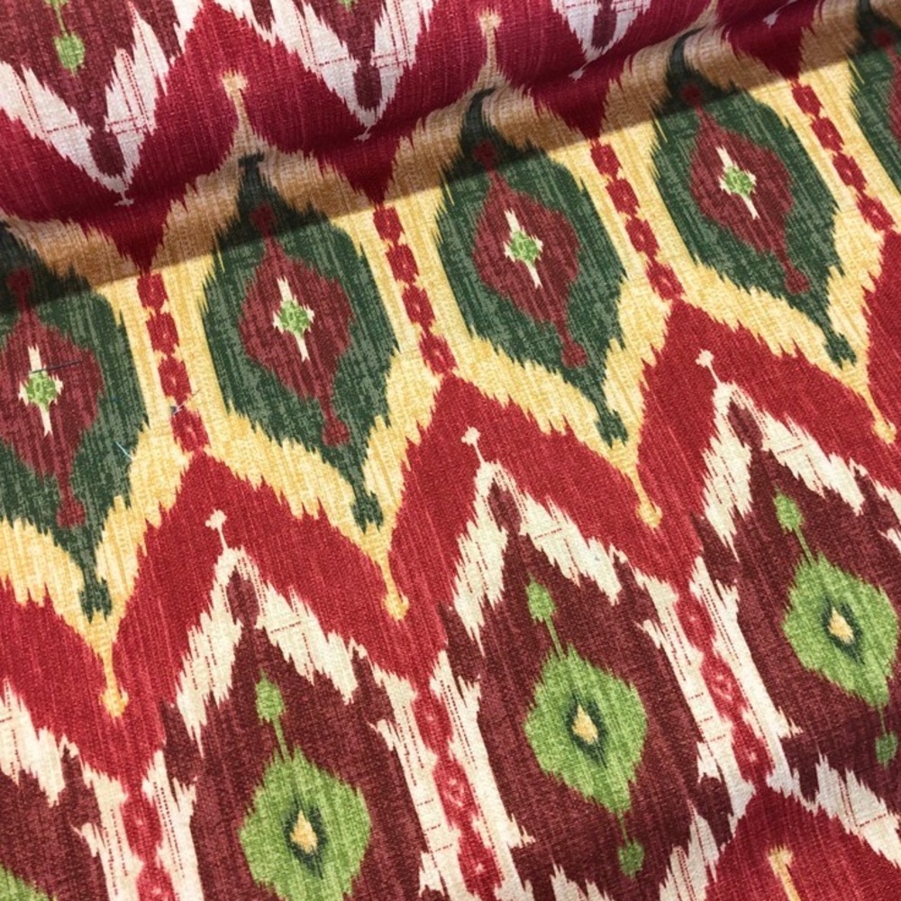 Scotts Pine Ikat Berry Bohemian southwest fabric